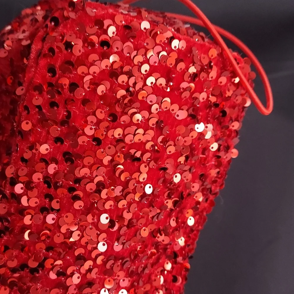 MOST WANTED Red Sequin Handbag - Picture 9 of 12